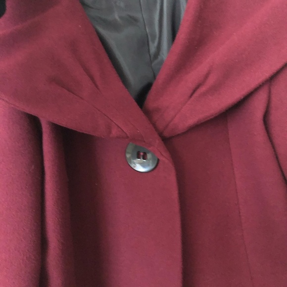 Cleo Petite Burgundy Dress Coat - Picture 4 of 8
